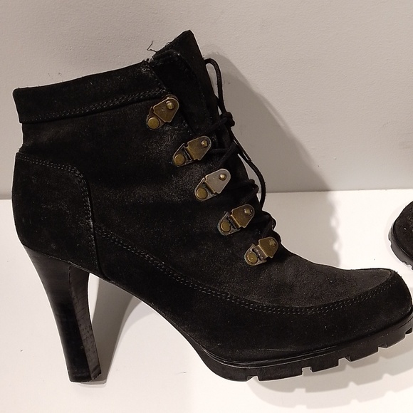 Ralph Lauren Nubuck Black Lace Leather - Picture 4 of 8